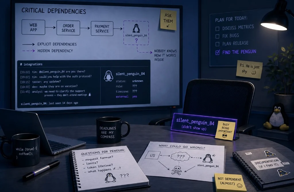 The user named silent_penguin_84 does not attend our meetings.